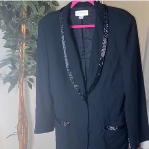 Liz Claiborne Sequin Black Blazer